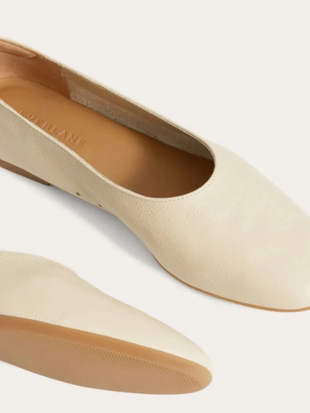 Everlane The Day Glove cream Leather Ballet Flats women’s Sz 6.5 - Picture 2 of 7